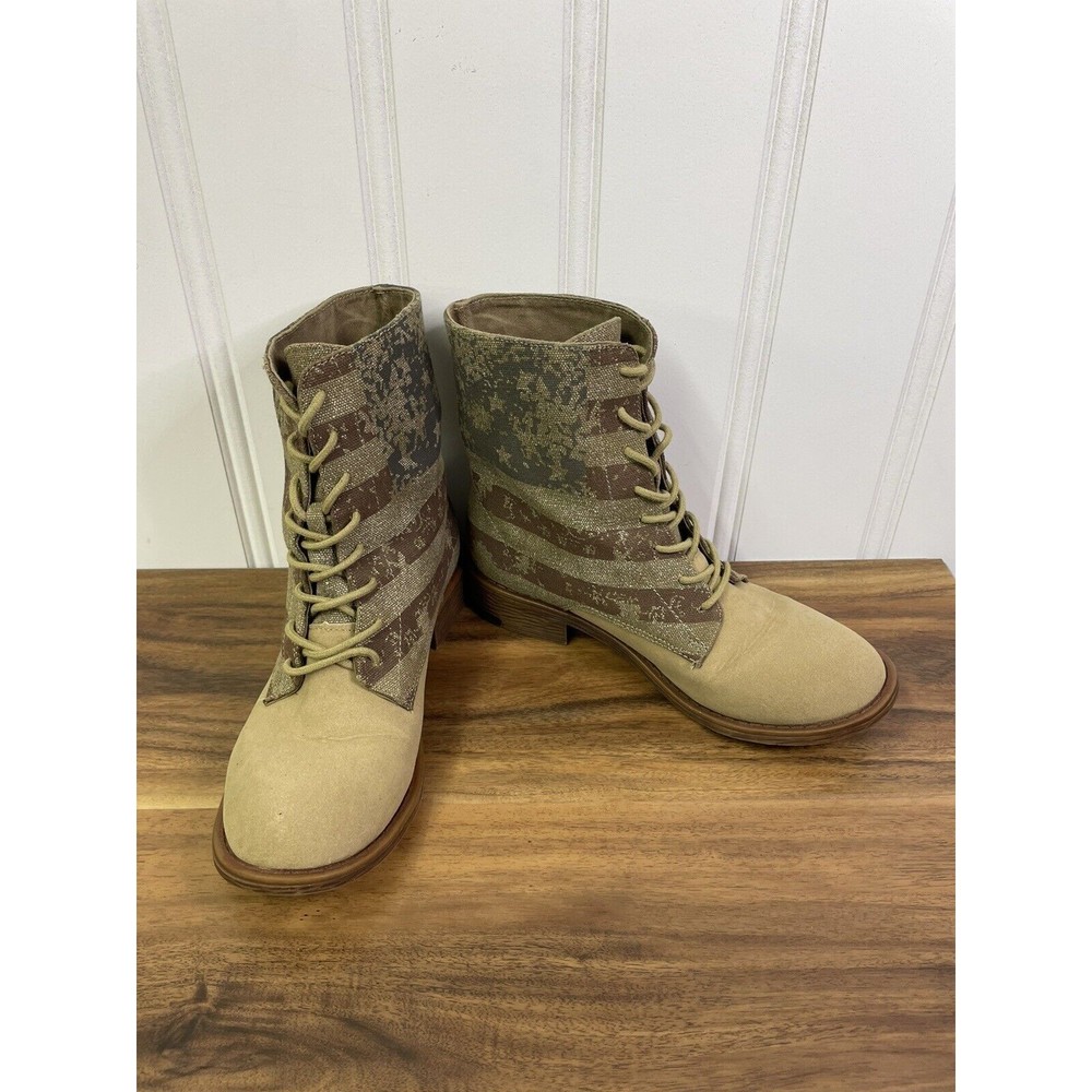 Rock & Candy Shia Stars & Stripes Combat‎ Boots Women’s Size 7